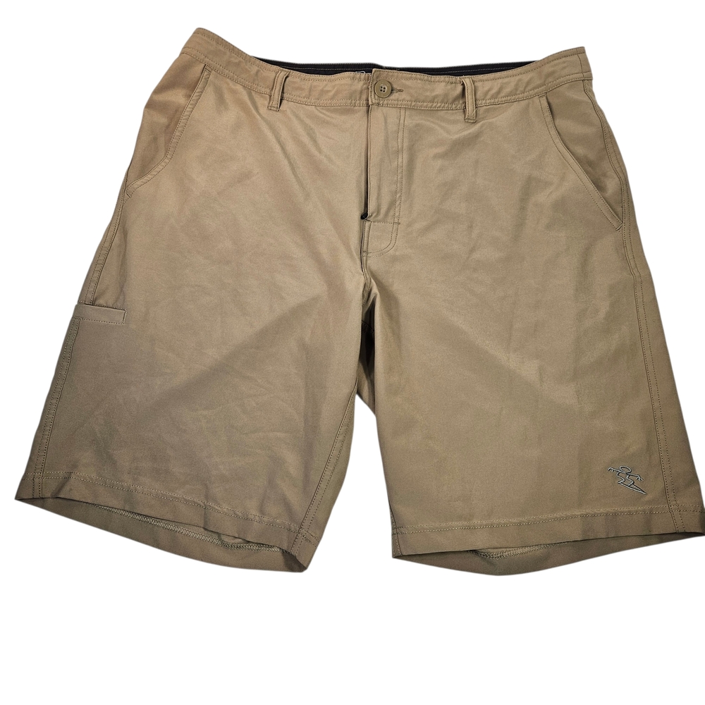 Men's Hybrid Shorts in Beige with Subtle Logo